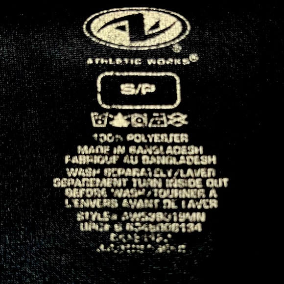 Althletic Works Mens Black Tee Size Small - Picture 2 of 4